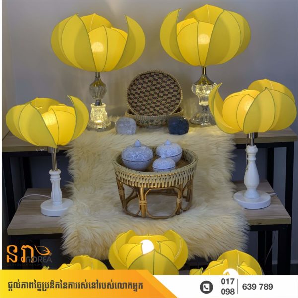 កន្ត្រកផ្ដៅមូល - Rattan Plant Basket